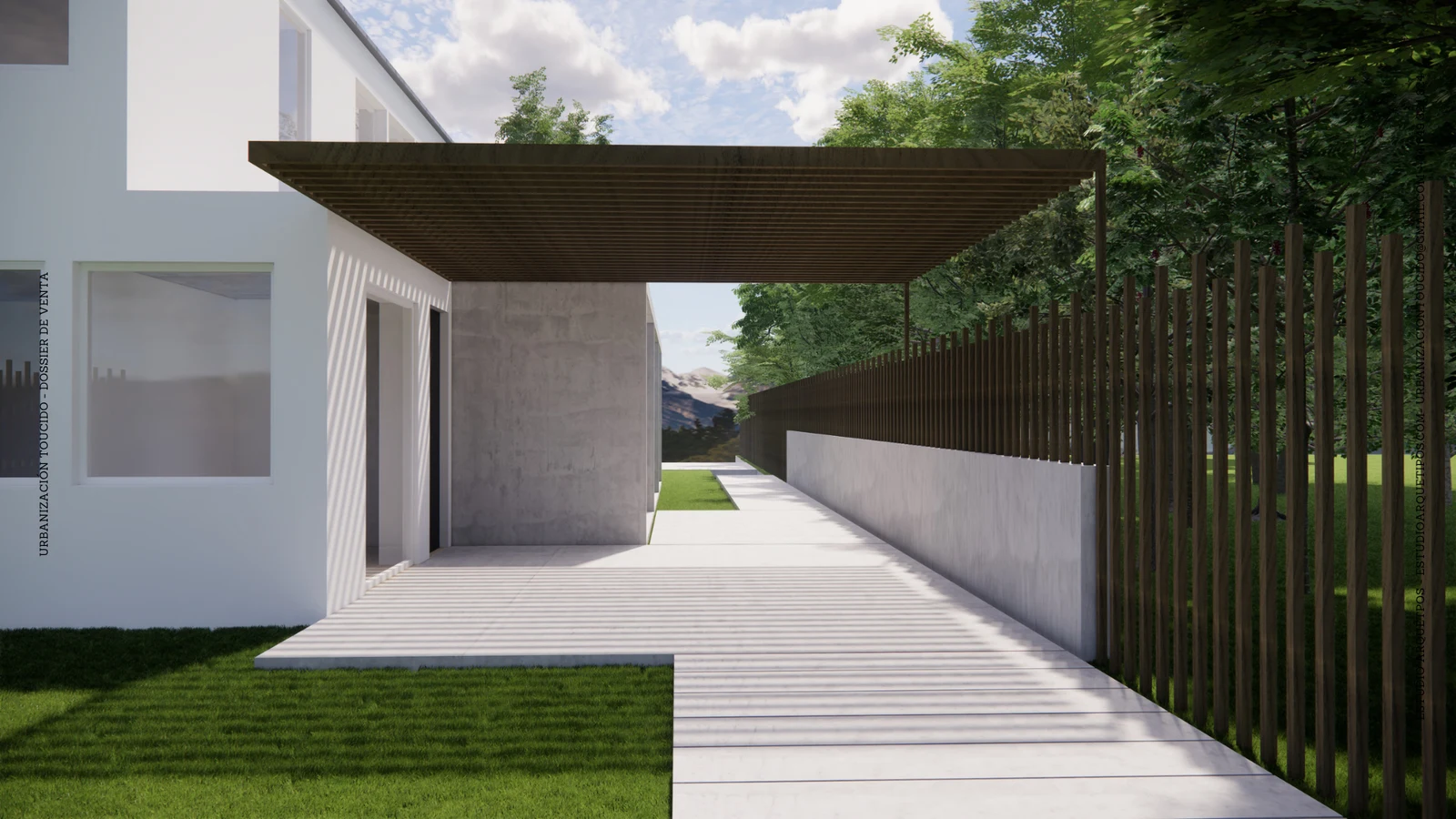 Modelos 01 y 02 · pérgola lateral