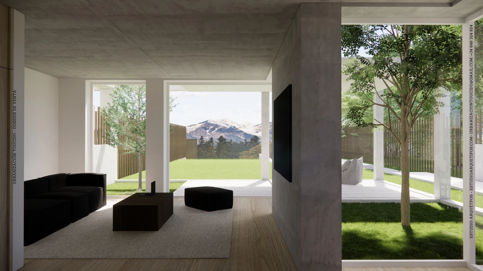 Modelos 01 y 02 · salón y jardín