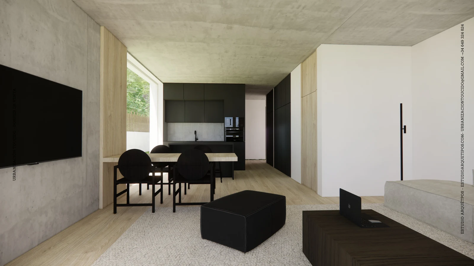 Salón y cocina modelo 07